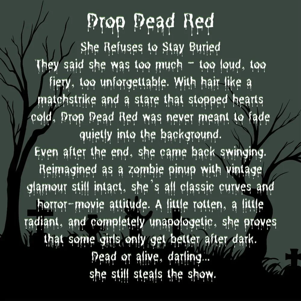 Drop Dead Red Zombie Pinup Earrings – Gothic Victorian Horror Jewelry